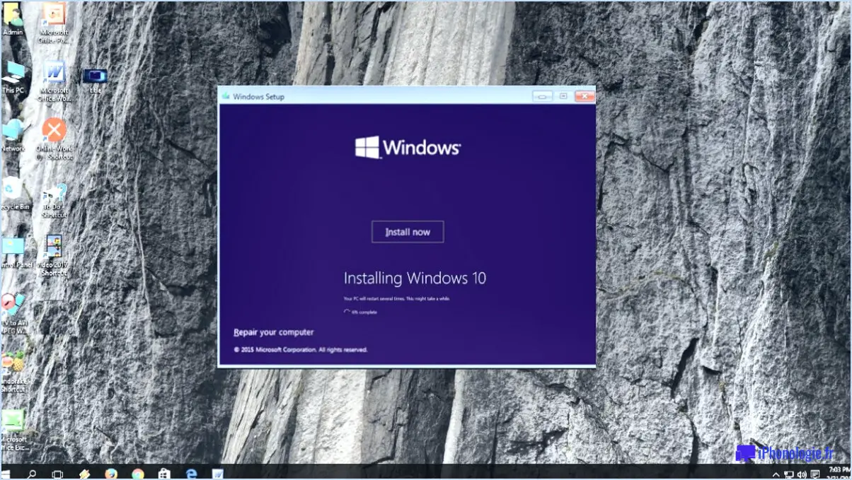 Comment installer windows 10 sur un nouveau pc sans système d'exploitation?