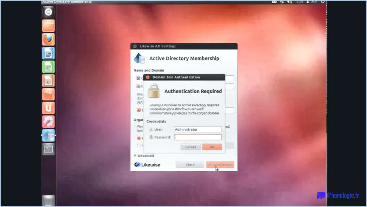 Comment joindre ubuntu 18 04 à un domaine Windows?