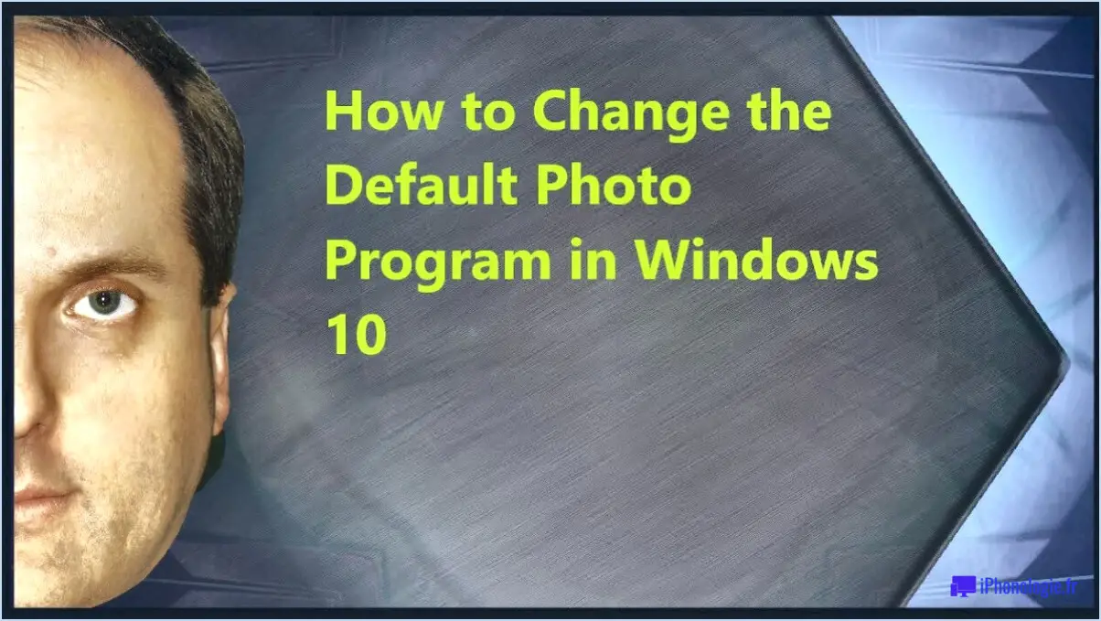 Comment modifier l'image par défaut dans Windows 10?
