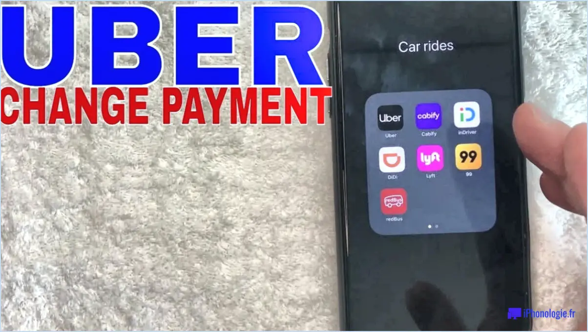 Comment modifier mon paiement par défaut sur Uber?