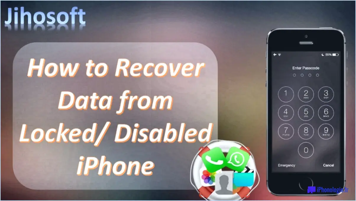 Comment récupérer les données d'un iPhone désactivé sans sauvegarde?