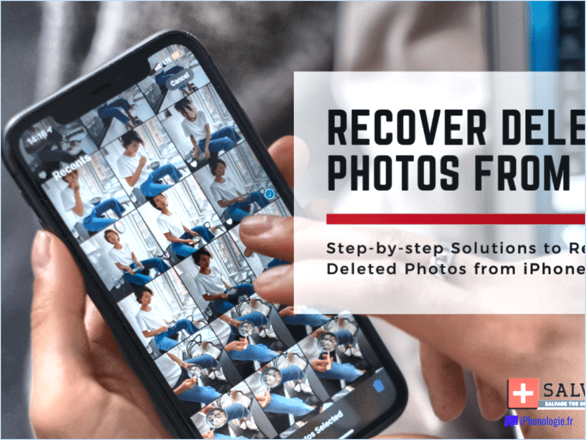 Comment récupérer les photos supprimées de l'iphone après 30 jours?