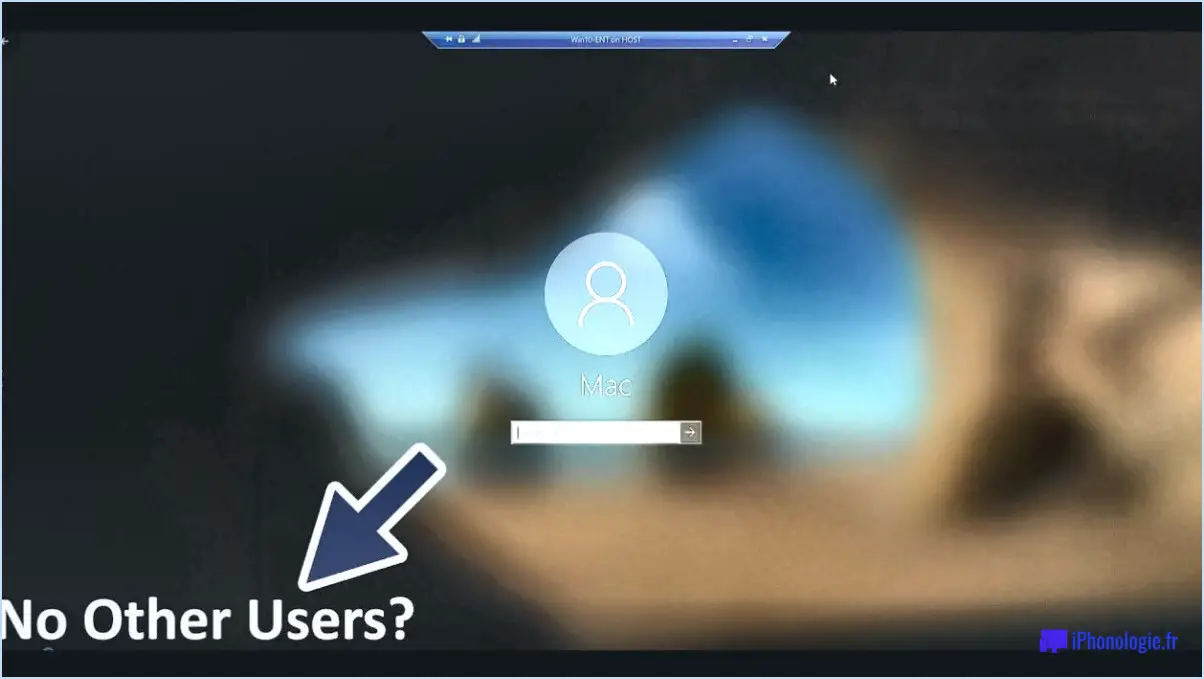 Comment réparer le bouton changer d'utilisateur qui est manquant sur windows 10?