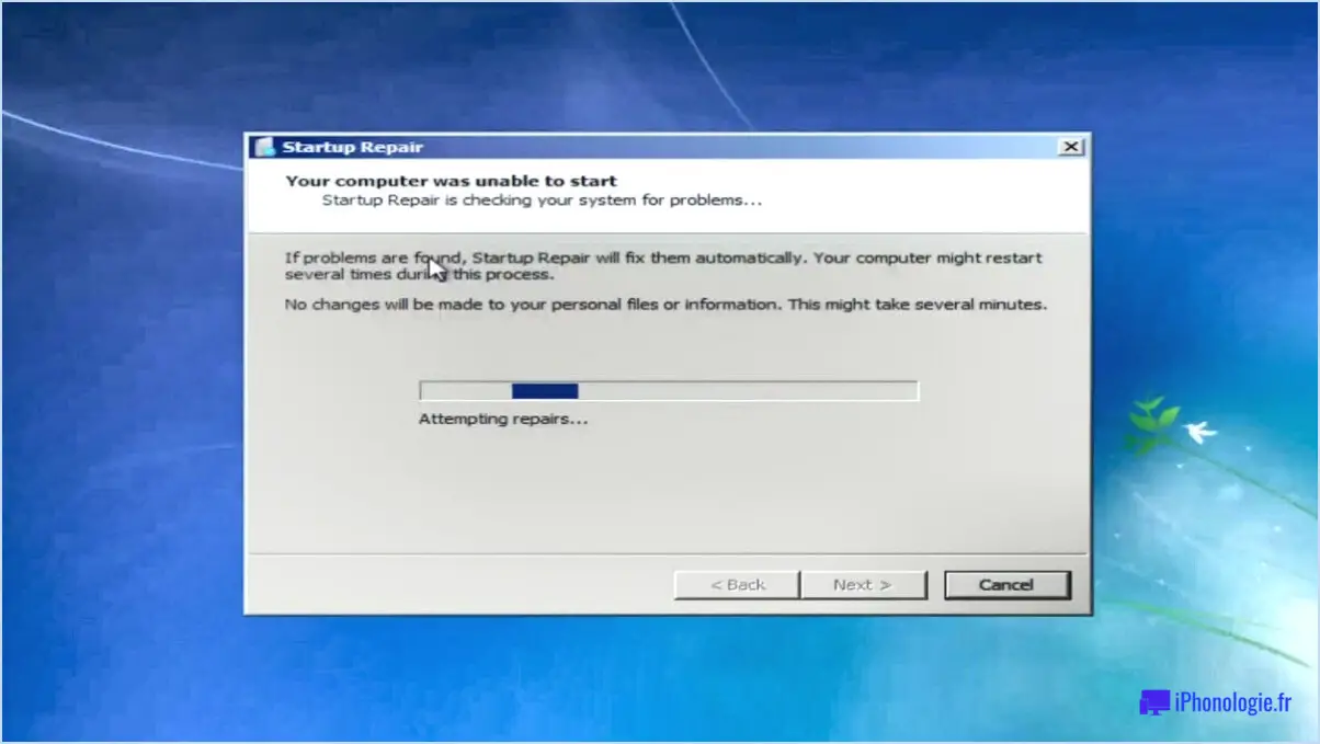 Comment réparer Windows 7 qui ne démarre pas?