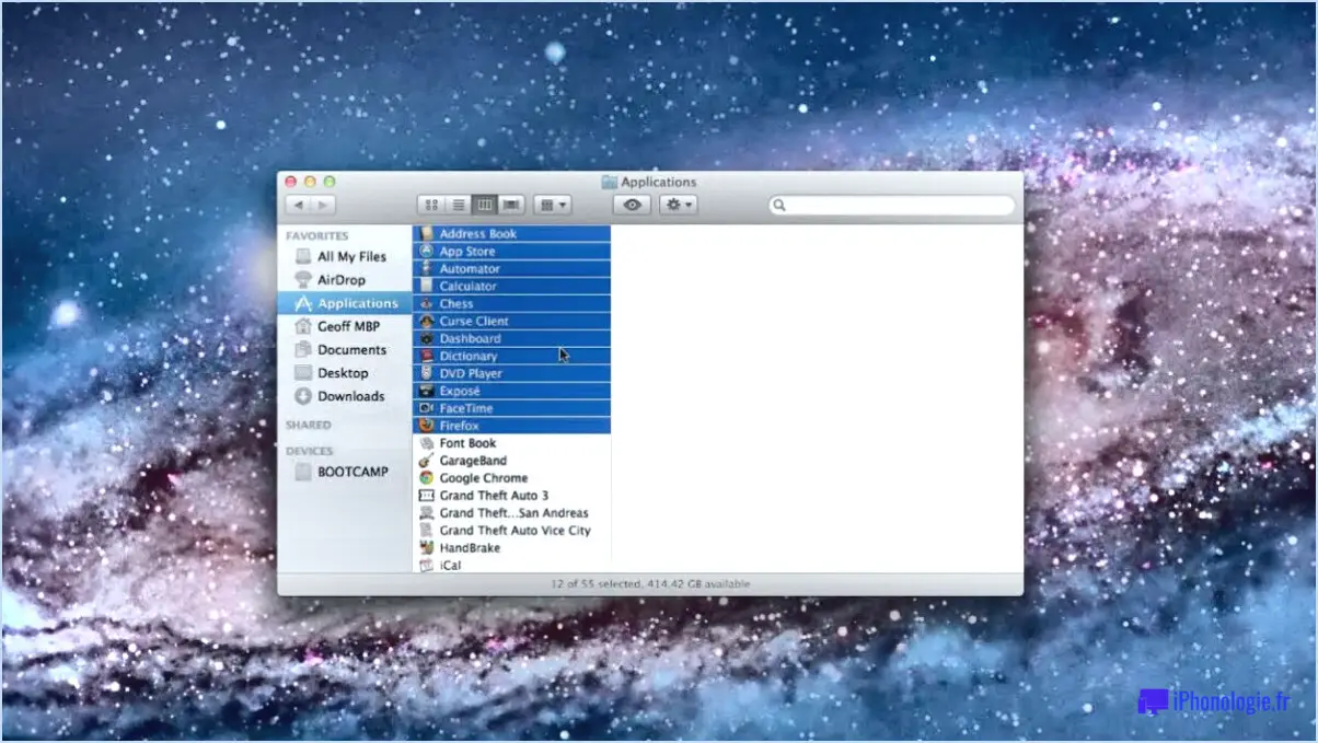 Comment sélectionner plusieurs fichiers sur mac?
