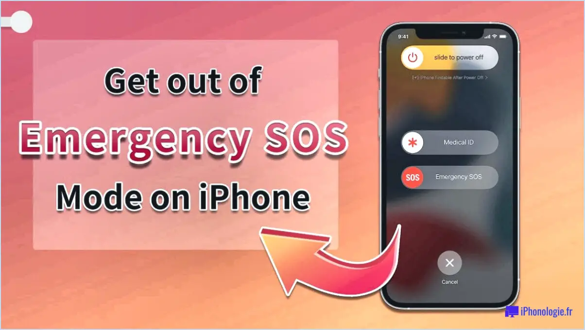 Comment sortir l'iphone du mode d'urgence?