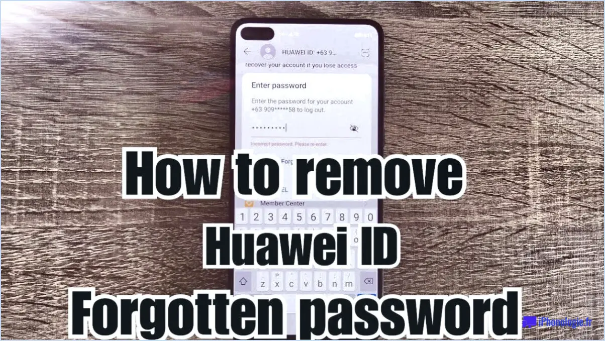 Comment supprimer mon compte Huawei?