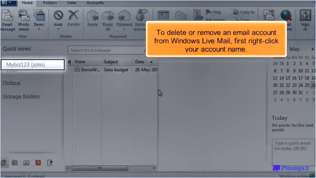 Comment supprimer plusieurs courriels dans Windows Live Mail?