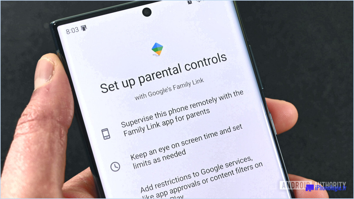 Comment trouver le code parent pour google family link?