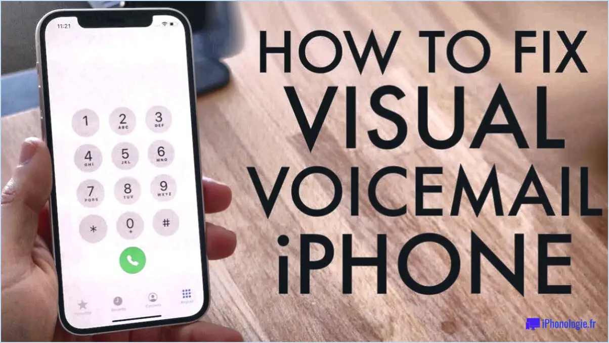 La messagerie vocale visuelle de l'iphone ne fonctionne pas?