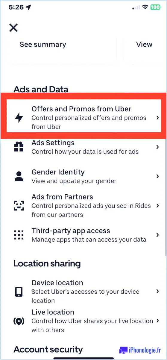 Comment désactiver les notifications promotionnelles Uber et les alertes marketing