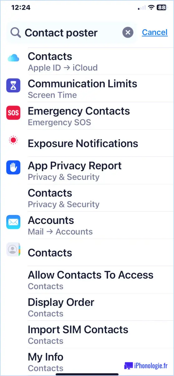 Contact Poster est introuvable dans les paramètres malgré le fait que iOS vous dise de le configurer plus tard dans les paramètres