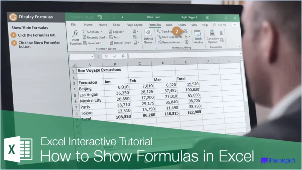 Activer/Désactiver l'affichage des formules dans les cellules dans Excel?