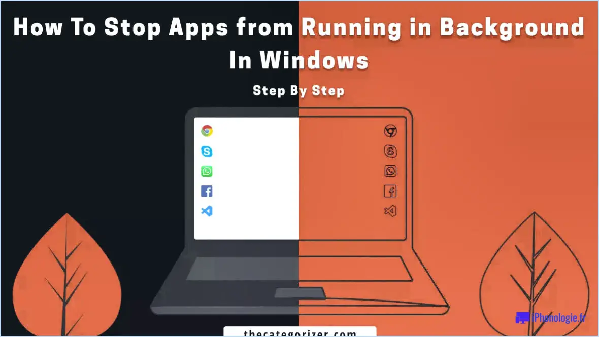 Comment accélérer Windows 11 en désactivant les applications en arrière-plan?