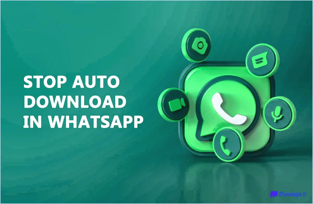 Comment arrêter le téléchargement automatique dans whatsapp web?