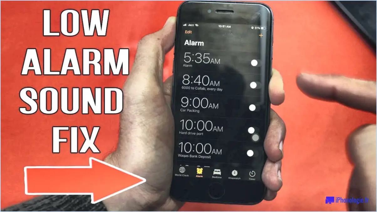 Comment augmenter le volume de l'alarme de votre iphone?
