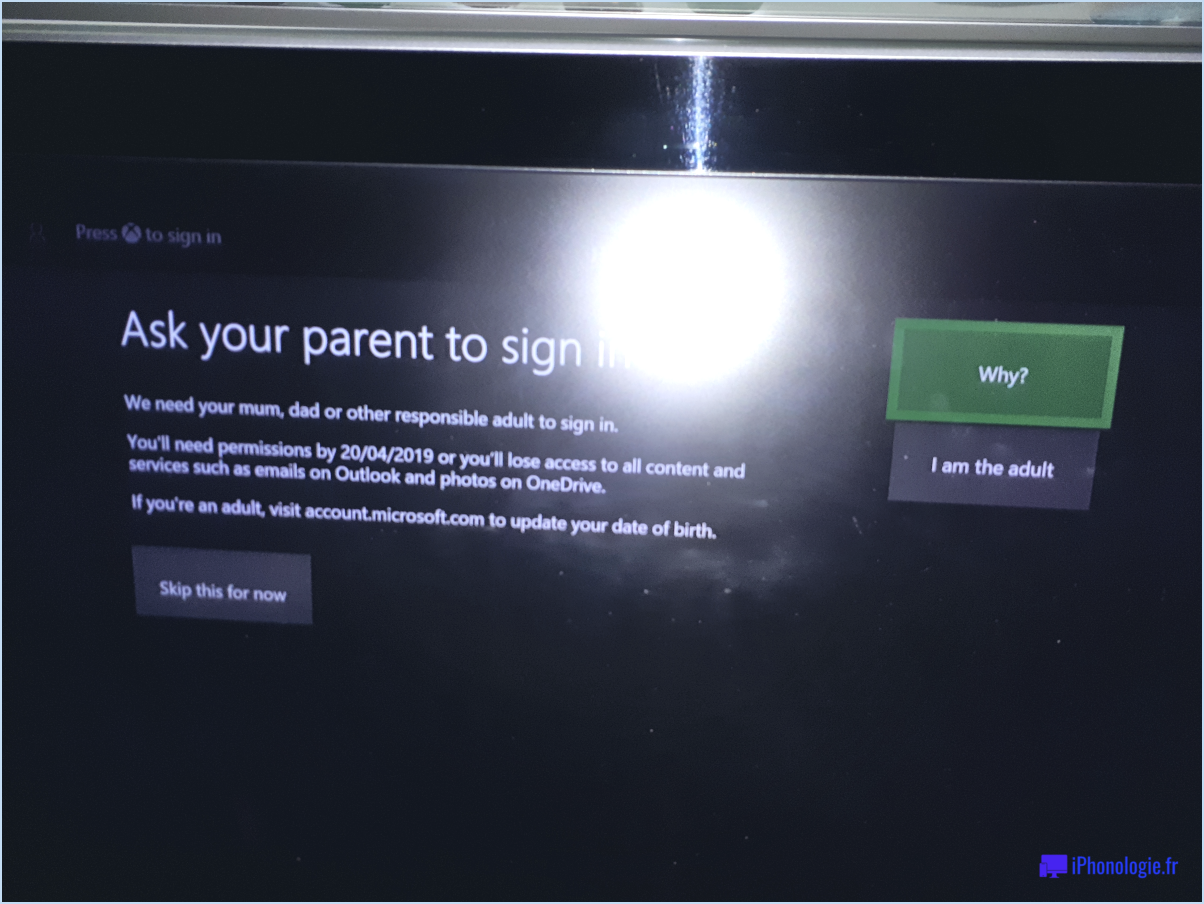 Comment changer mon compte Microsoft d'enfant à parent?