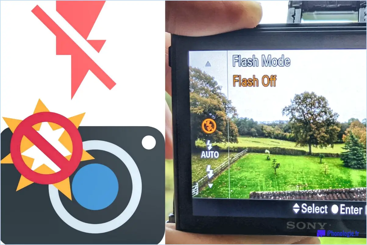Comment désactiver le flash sur l'appareil photo de l'iphone?