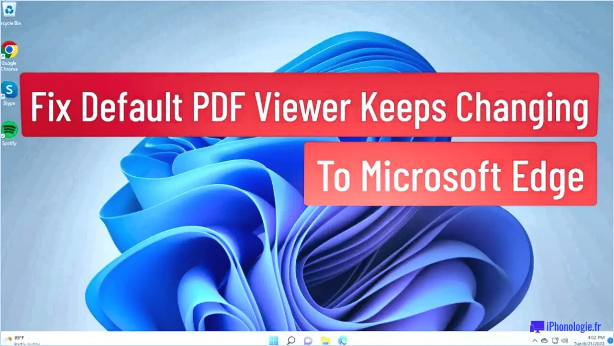 Comment désactiver le lecteur pdf dans edge sous windows 10?