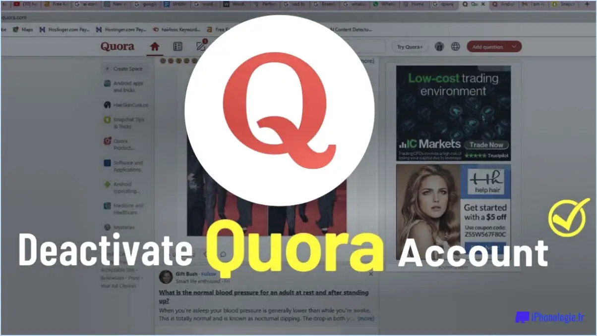 Comment désactiver votre compte Quora?