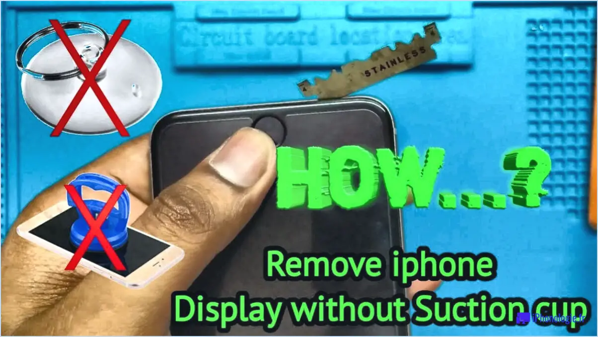 Comment enlever l'écran de l'iphone sans ventouse?
