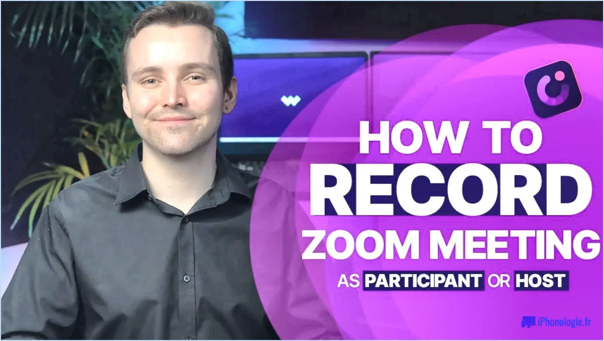 Comment enregistrer une réunion zoom sans l'autorisation de l'hôte?