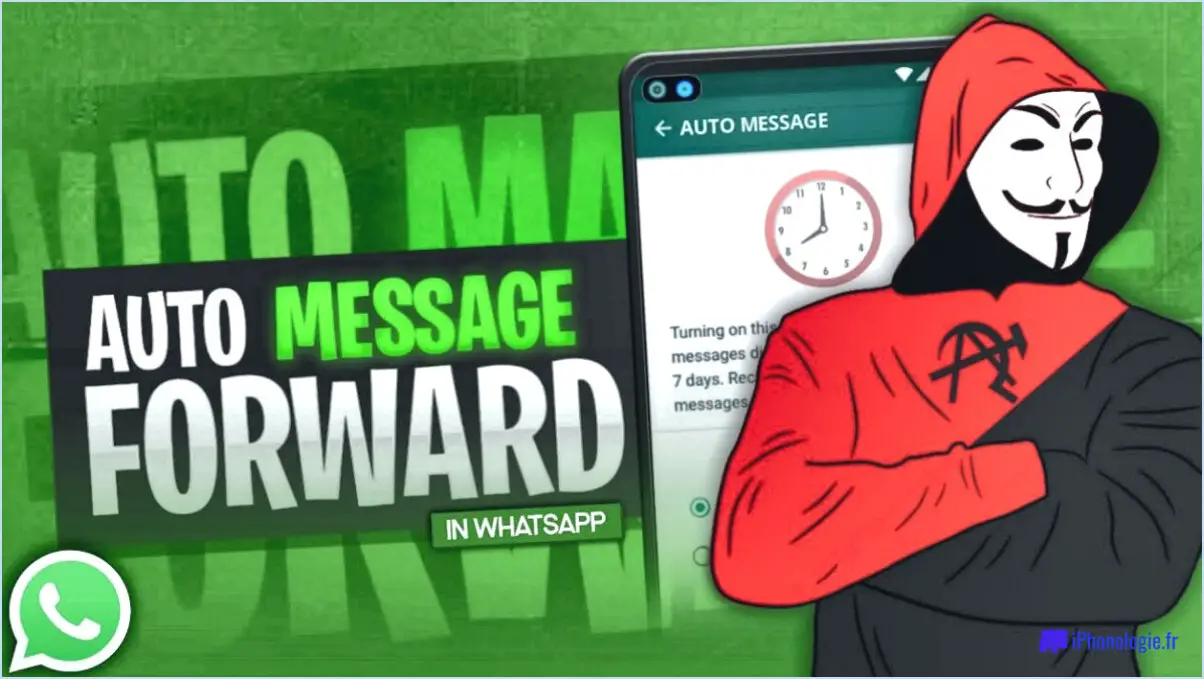 Comment faire suivre automatiquement les messages de whatsapp?