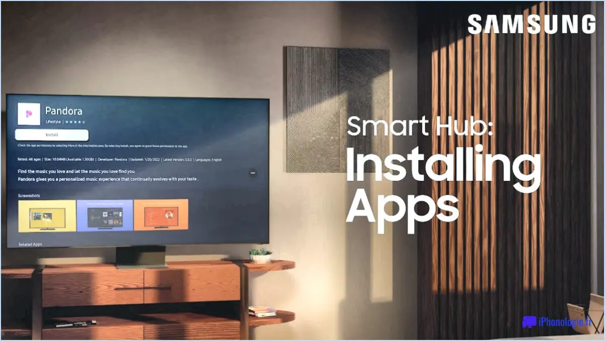 Comment mettre à jour les applications sur le samsung 6 series tv?