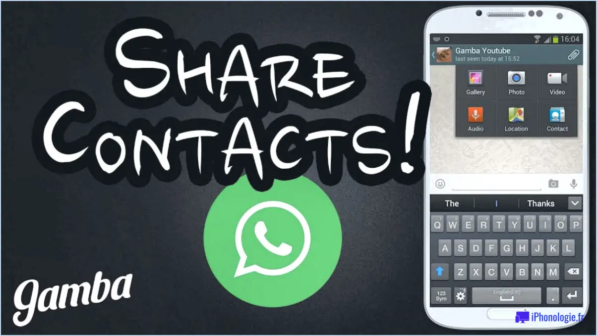 Comment partager un contact dans whatsapp?