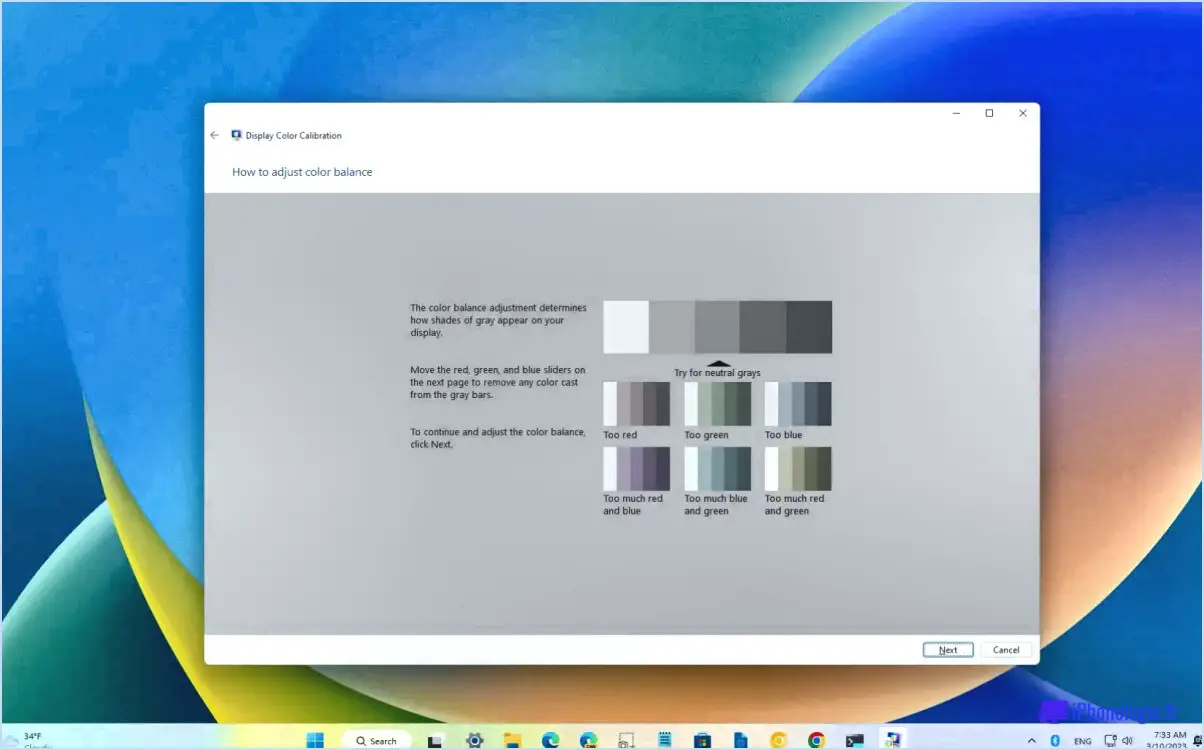 Comment réparer la gestion des couleurs de windows 11 qui ne fonctionne pas?