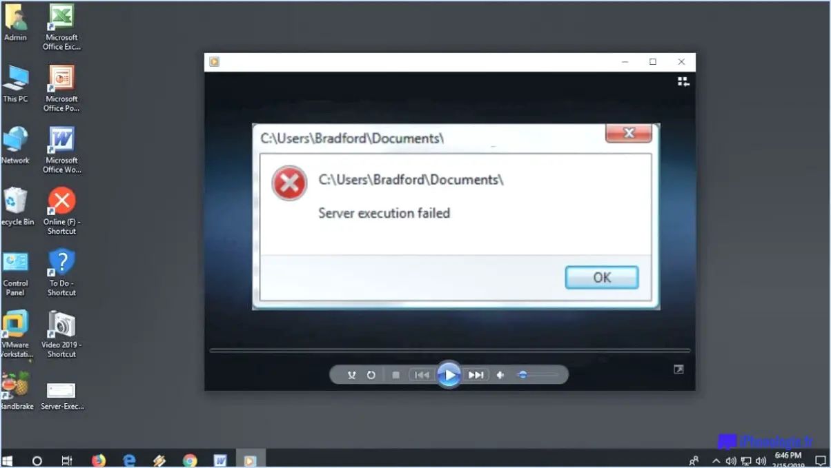 Comment résoudre le problème d'échec d'exécution du serveur Windows Media Player?