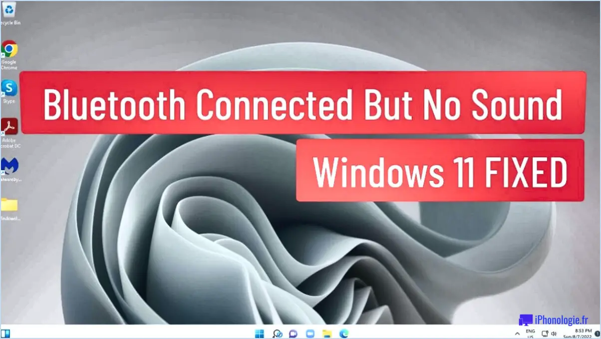 Correction : Bluetooth Audio ne fonctionne pas sous Windows 11?