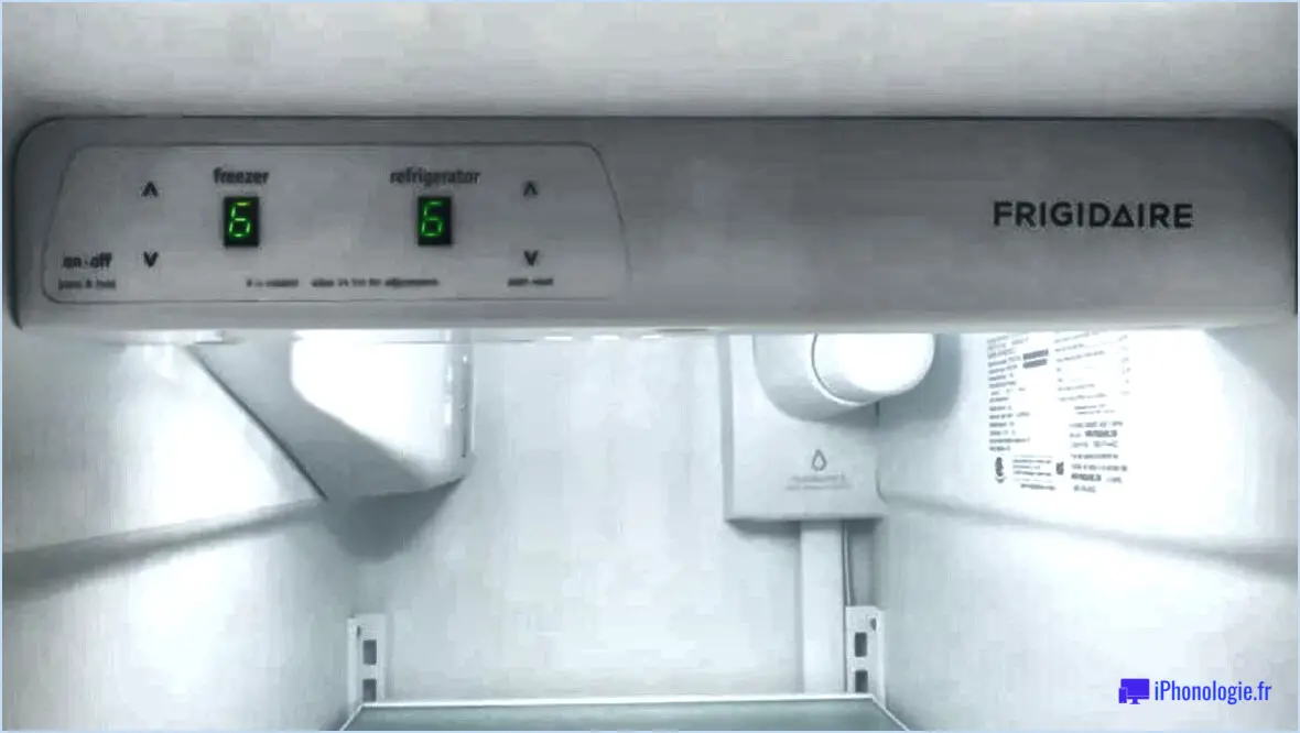 Le congélateur vertical frigidaire a-t-il un bouton de remise à zéro?
