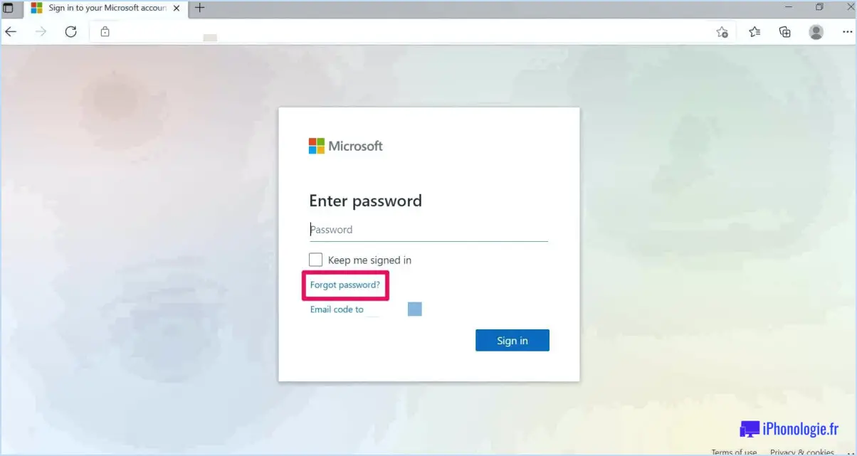 Réinitialiser ou modifier le mot de passe d'un compte microsoft dans windows 10?