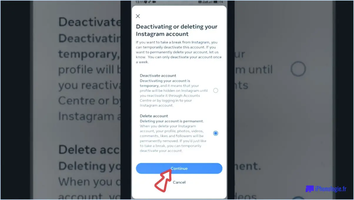 Signaler un compte Instagram permet-il de le supprimer?