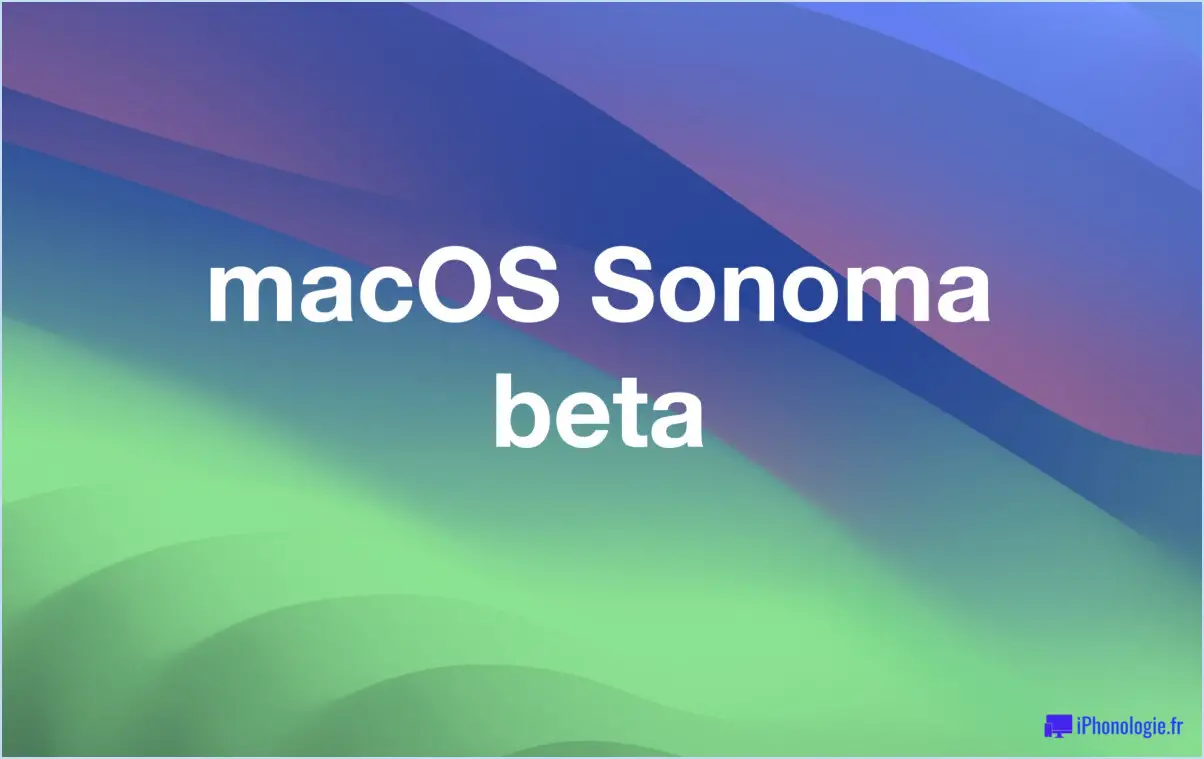 MacOS Sonoma 14.2 RC Beta Mises à jour est disponible
