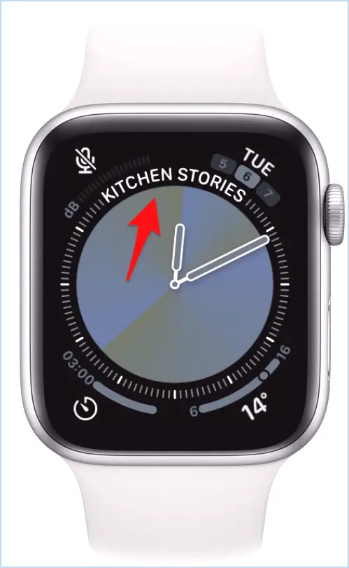 Complications de la cuisine sur votre visage Apple Watch
