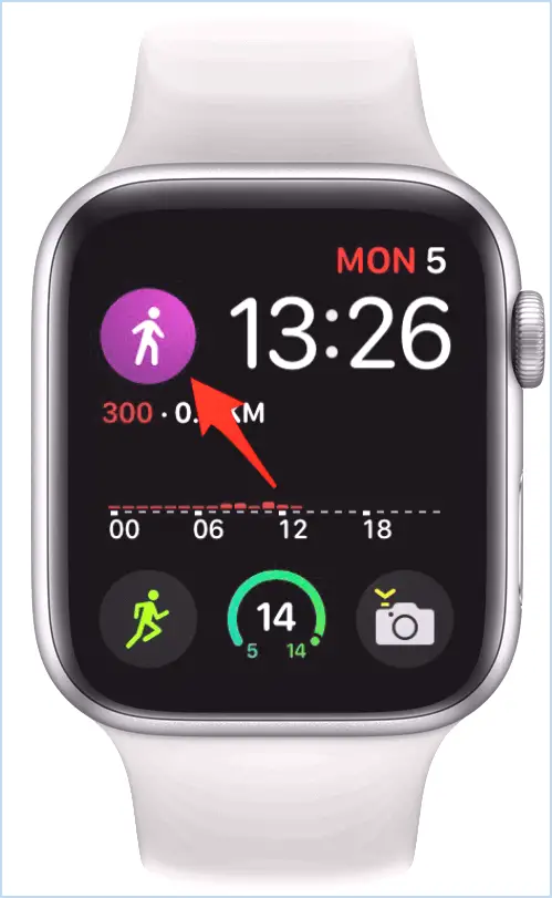Mapper ma complication de marche sur un visage de montre Apple Watch