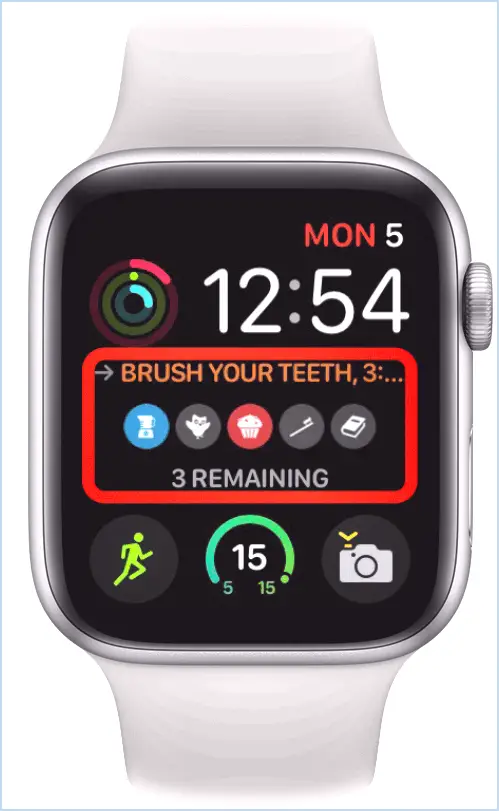 L'application Streaks montre vos objectifs sur votre visage Apple Watch