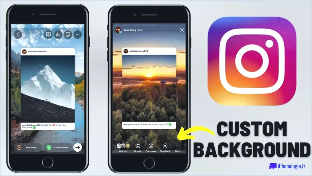 Comment changer l'image de fond sur instagram story lors du partage d'un post?