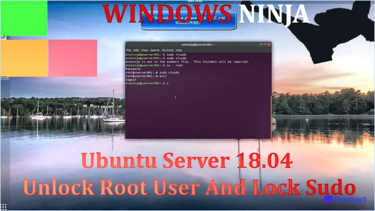 Comment débloquer un compte utilisateur dans Ubuntu?