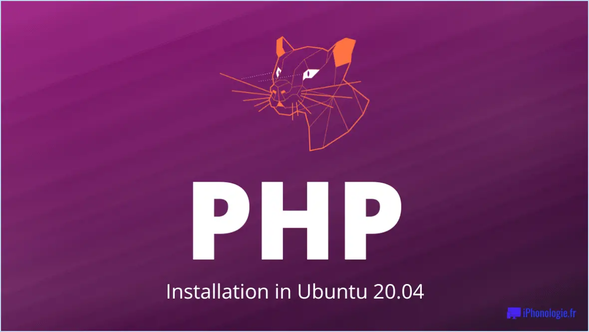 Comment installer php sur ubuntu 20 04 lts?