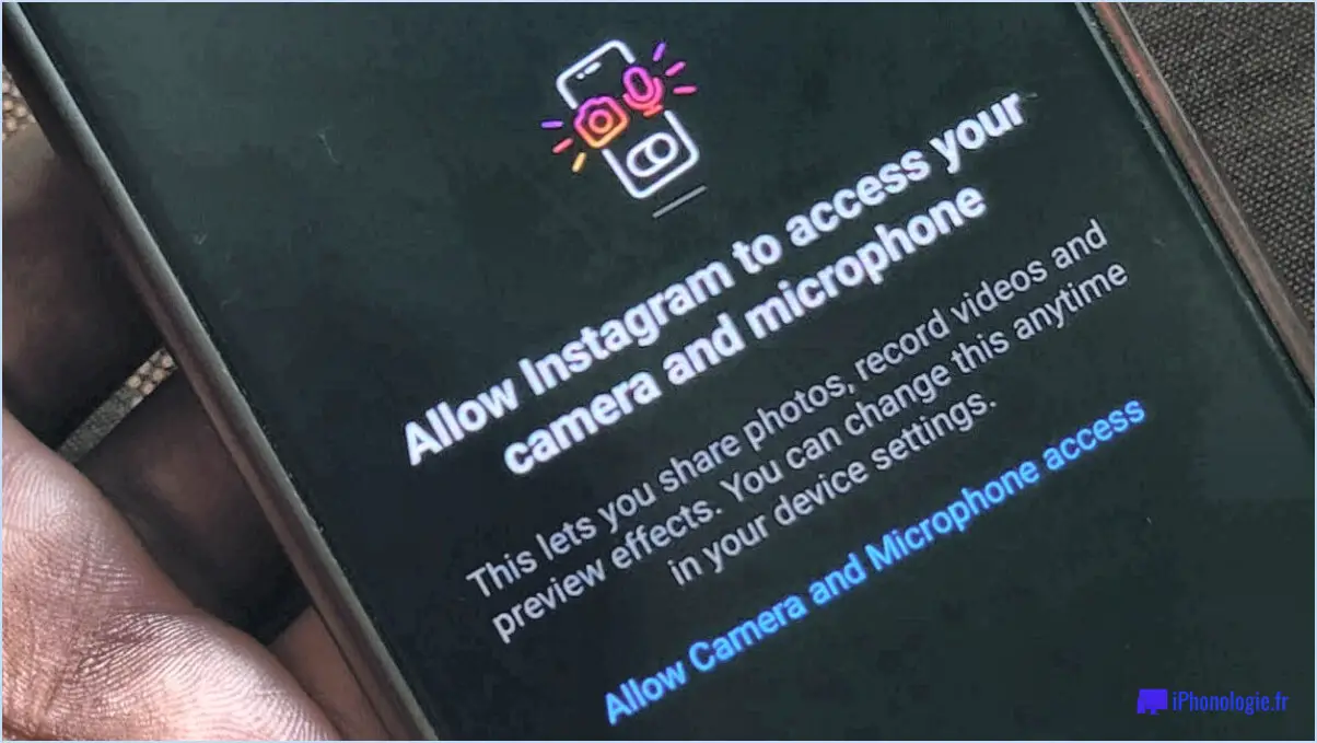 Comment permettre à Instagram d'accéder à l'appareil photo?