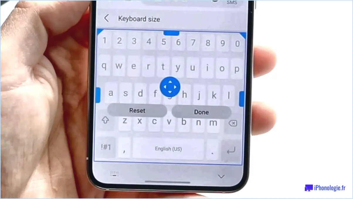 Comment remettre le clavier android à sa taille normale?
