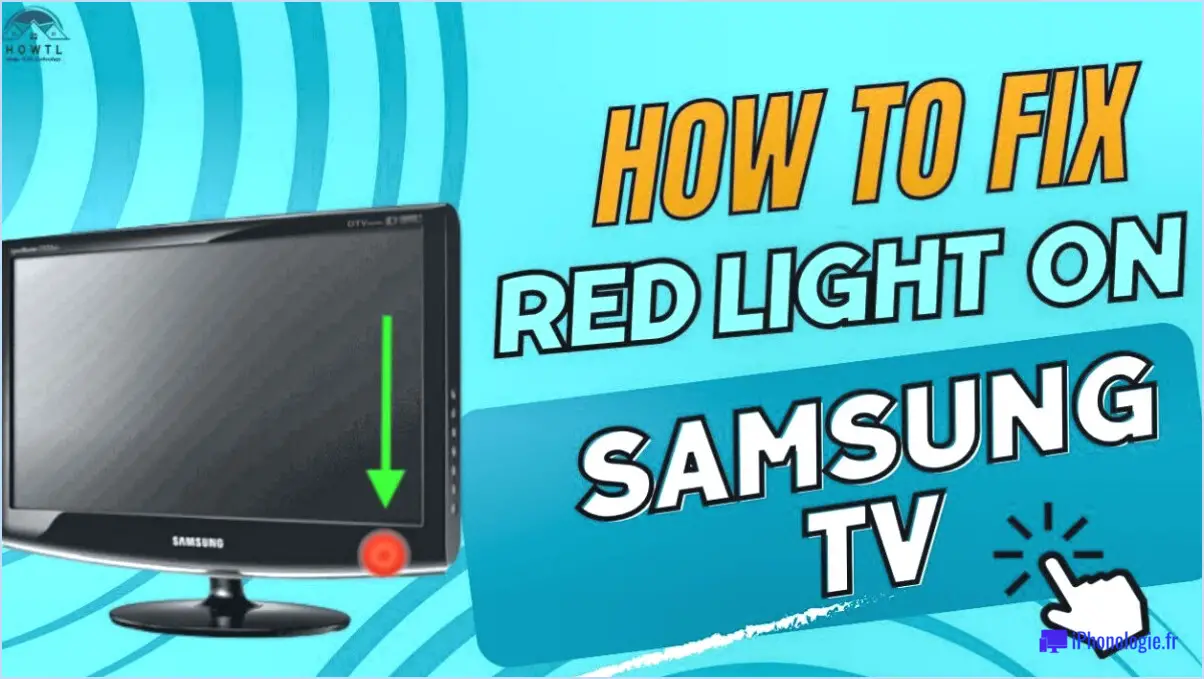 Comment réparer la lumière rouge clignotante d'un téléviseur Samsung?