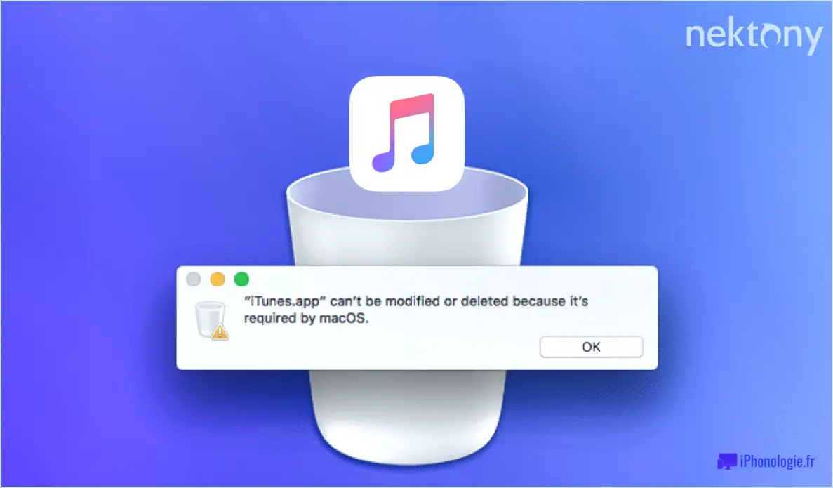 Que se passe-t-il si je supprime iTunes de mon ordinateur?