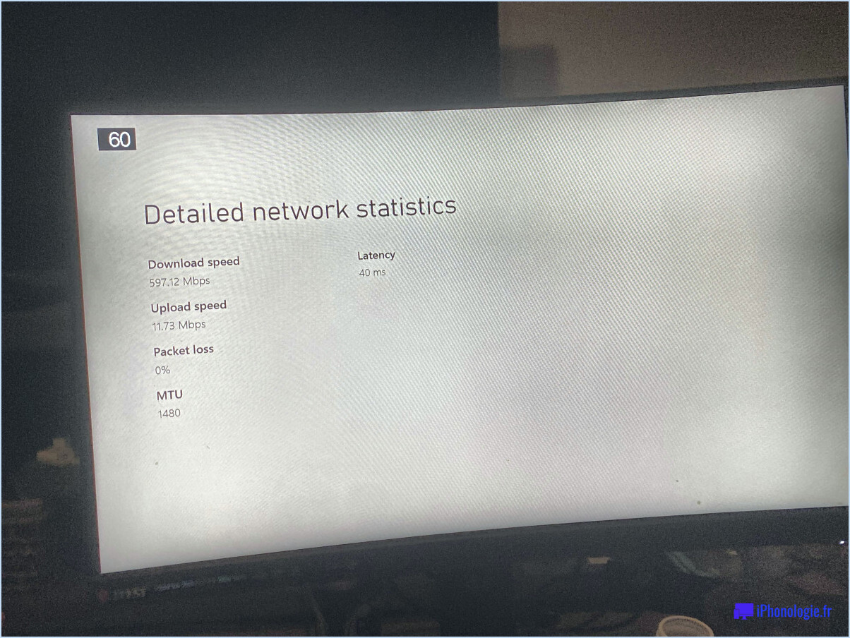Quelles sont les bonnes statistiques de réseau pour la xbox one?