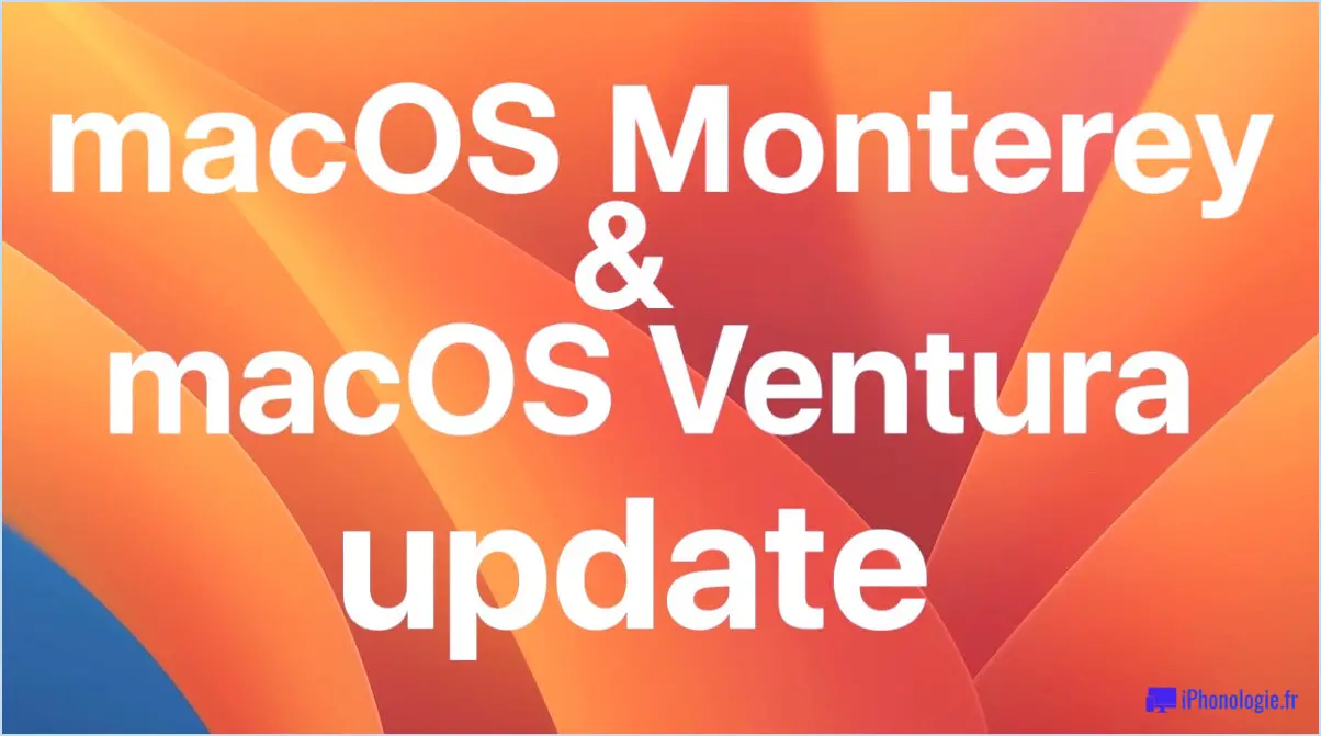 MacOS Ventura 13.6.4 et MacOS Monterey 12.7.3