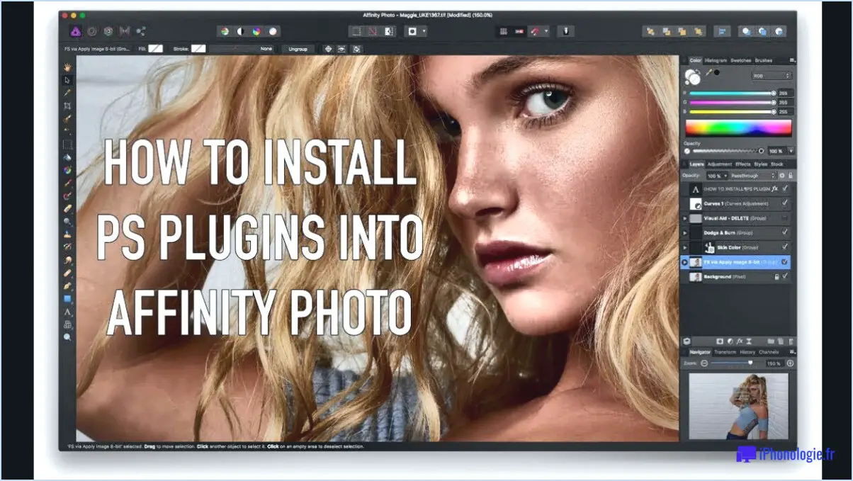 Affinity photo peut-il utiliser des plugins photoshop?