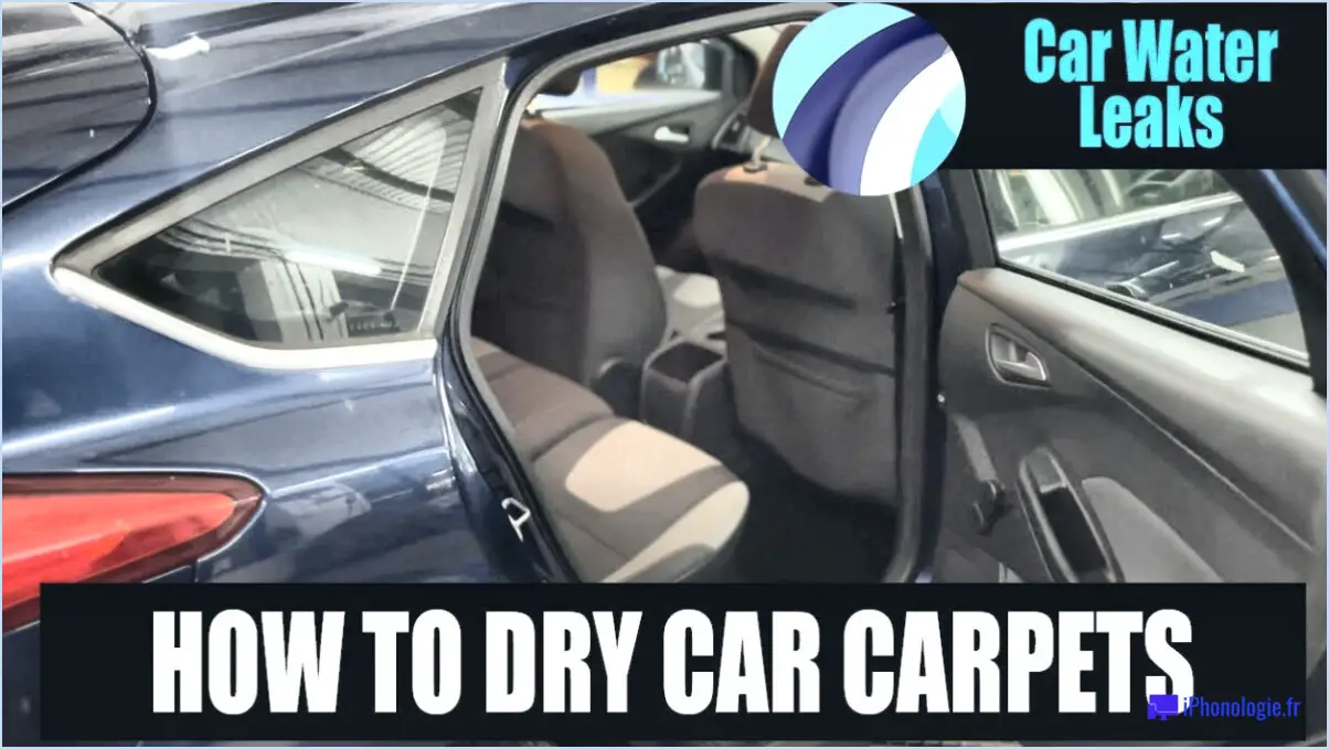Comment absorber l'eau de la moquette de la voiture?
